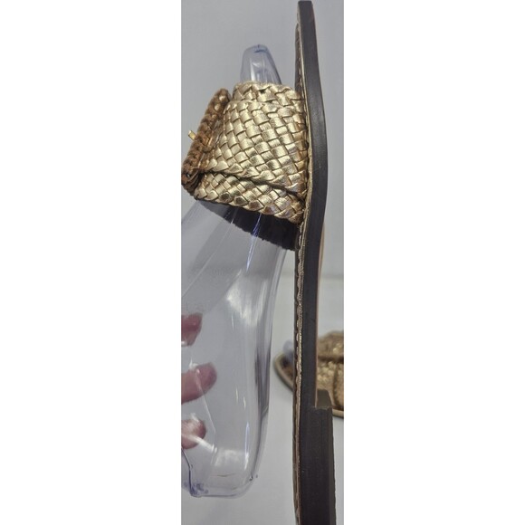 Sam Edelman Gabriela Gold Slip On Leather Slides Sandals 8.5 - Picture 5 of 13